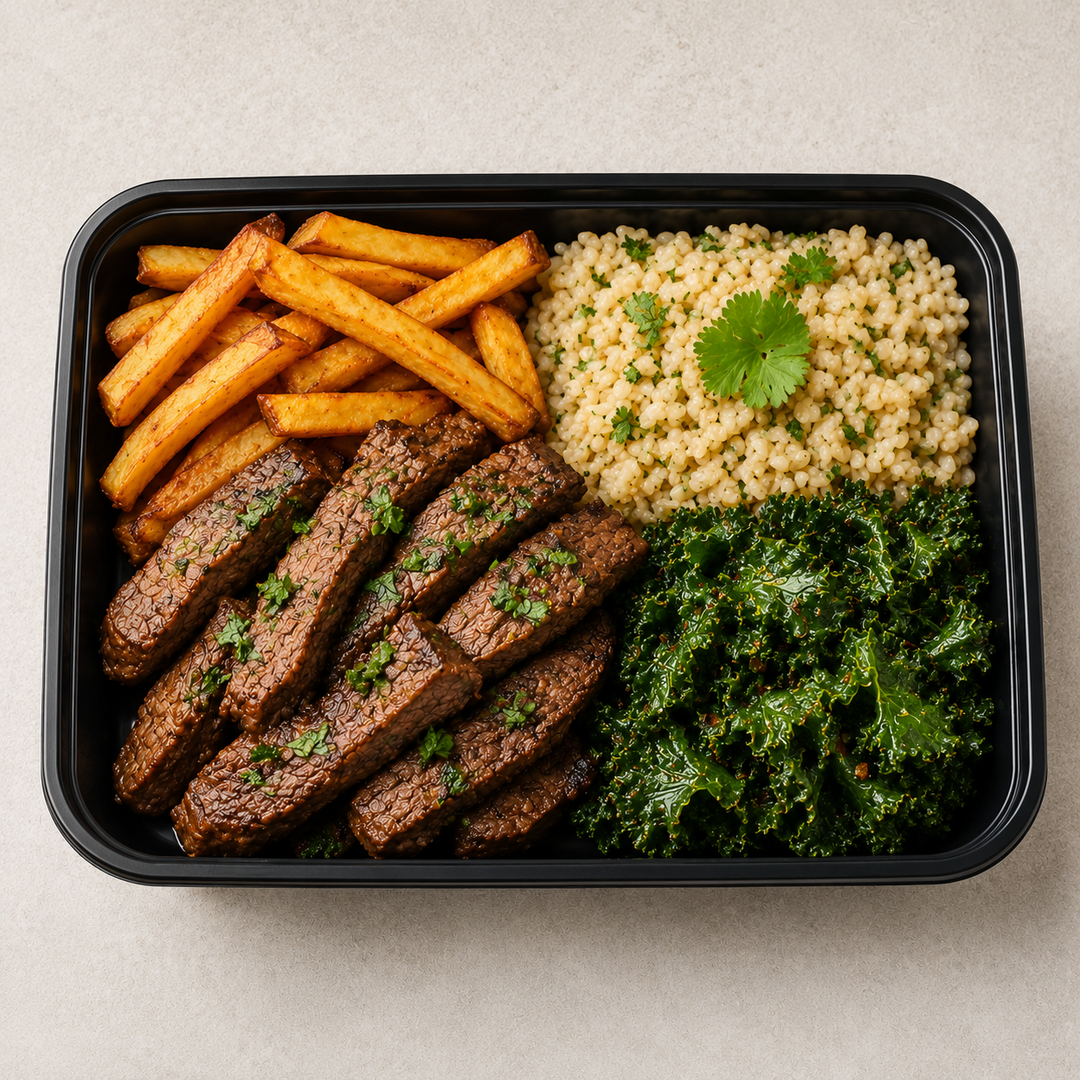 Beef &amp; Cilantro Rice Fusion Plate